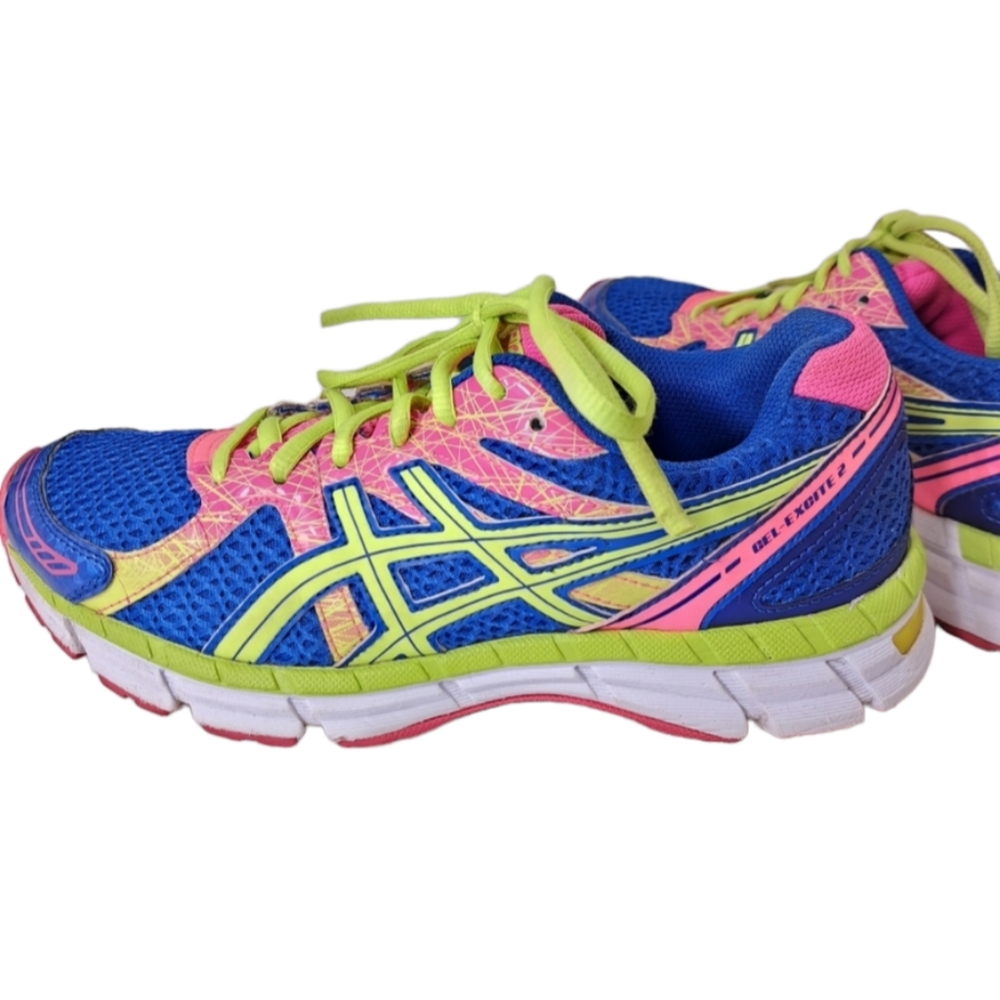 Asics Women's Multicolored Neon Colors Running Shoes Size 7 - Picture 6 of 13